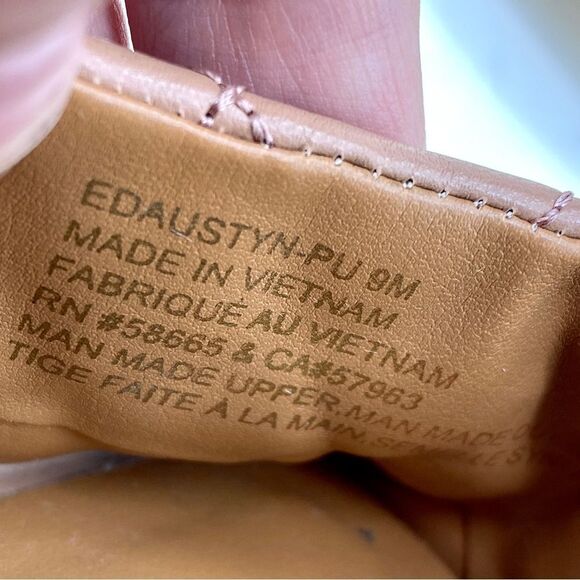 Open Edit by Nordstrom Austyn Quilted Block Heeled Sandals Tan Mocha Size 9M NEW - Picture 8 of 12